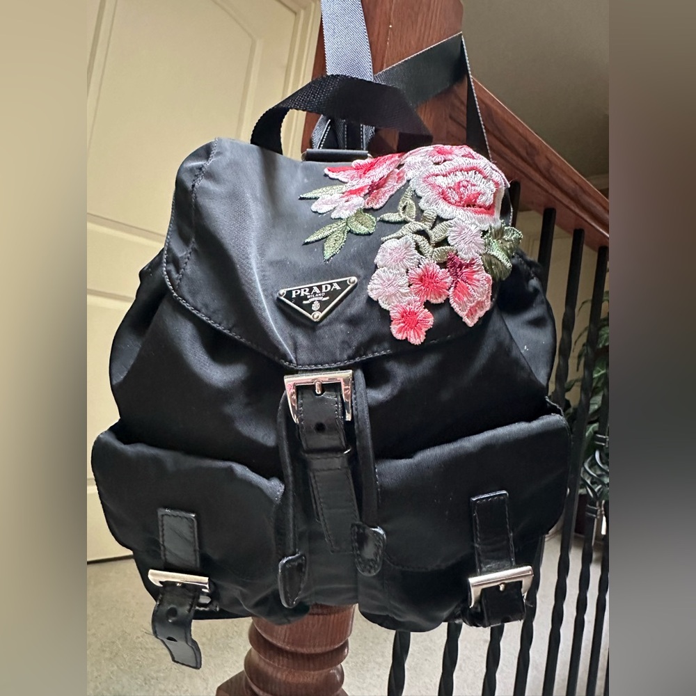 Authentic Prada Black Backpack Personalized With … - image 6